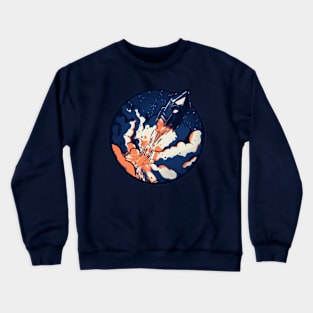 Pencil Rocket Launch Crewneck Sweatshirt